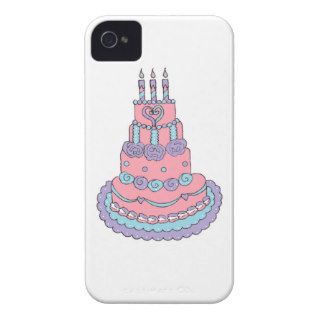 Pretty Pink Birthday Cake Case Mate iPhone 4 Case