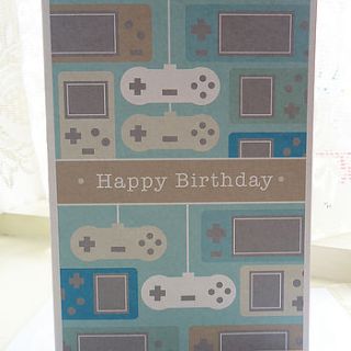 personalised video game birthday card by ello design