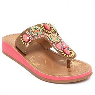 Yellow Box® "Kabuki" Embellished Thong Sandal