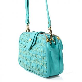 Clever Carriage Hand Lattice Woven Leather Messenger