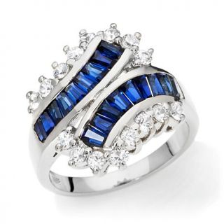 Victoria Wieck 2.28ct Absolute™ and Created Sapphire Bypass Ring