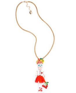 Betsey Johnson White Skeleton Long Pendant Necklace   Fashion Jewelry   Jewelry & Watches