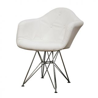 Lia Tufted Eiffel Arm Chair   White