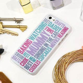word cloud personalised iphone case by oakdene designs