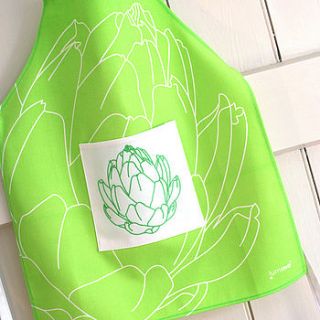 children's embroidered artichoke apron by lumme