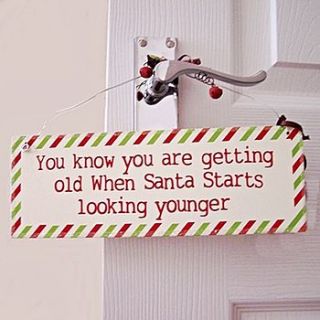 christmas hanging wooden sign by hope and willow
