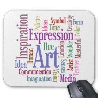 Creative Artist's Inspiration Word Art Mousepads