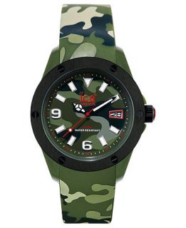 Ice Watch Watch, Mens Ice Army Khaki Camoflage Silicone Strap 48mm 102074   Watches   Jewelry & Watches
