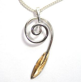 botanics spiral pendant by angie young designs