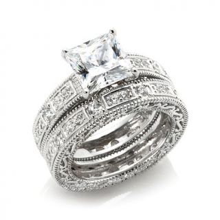 Xavier 4.02ct Absolute™ 2pc Sterling Silver Eternity Ring Set