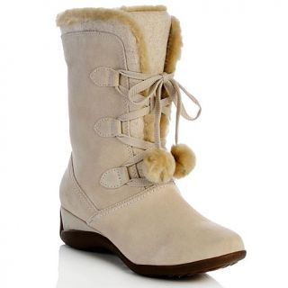 Waterproof Suede Lace Up and Zipper Boots
