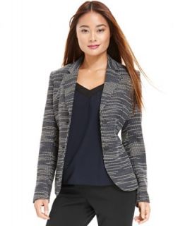 Bar III Jacket, Textured Jacquard Blazer   Jackets & Blazers   Women