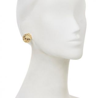 Bellezza Bronze Textured Electroform Button Earrings