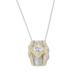 Victoria Wieck 3.16ct Absolute™ 2 Tone Overlay Pendant with 18" Chain