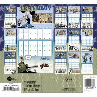 2014 Army vs Navy / Popeye vs Beetle Bailey Wall Calendar Mead Products LLC 9781423822295 Books