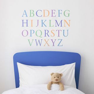 harlequin alphabet wall stickers by kidscapes wall stickers