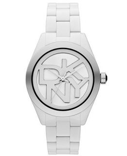 DKNY Watch, Womens White Plastic Bracelet 38mm NY8754A   Watches   Jewelry & Watches