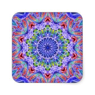Red Blue Star Abstract Tile 101 Stickers