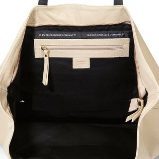 Clever Carriage Colorblock Leather Shopper