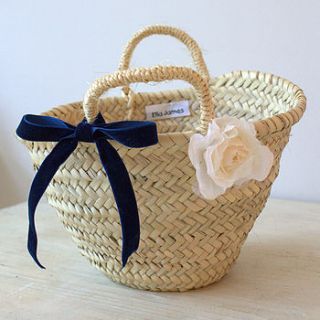 winter wedding flowergirl basket by little ella james
