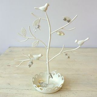 bird and tree earring and jewellery stand by ella james