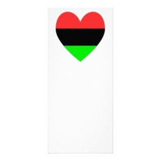 African American Heart Valentine Rack Card Design