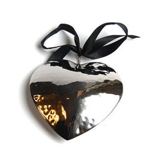 silver decorative heart by hortus online