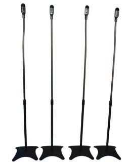 Mount It SET of Four Universal High Quality Speaker Stands for Surround Sound (Black) Electronics