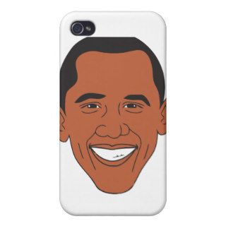 President Barack Obama Cartoon Face iPhone 4 Cover