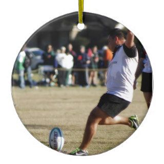 Rugby Kick Christmas Ornament