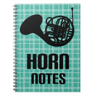 French Horn Music Notes Spiral Note Books