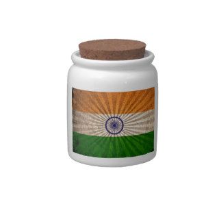 Cool Grunge Indian Flag Candy Jars