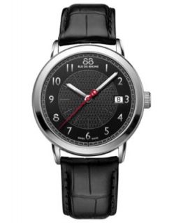 88 RUE DU RHONE Watch, Mens Swiss Automatic Double 8 Origin Black Leather Strap 42mm 87WA120043   Watches   Jewelry & Watches