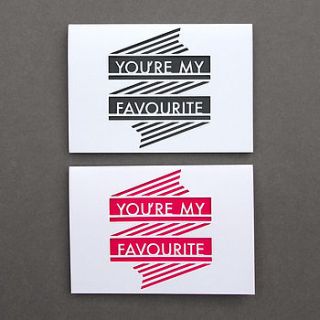 'you're my favourite' card by sarah louise matthews