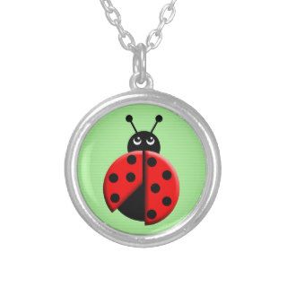 Cute Red Ladybug Personalized Necklace