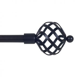 Lavish Home Twisted Sphere 3/4" Curtain Rod   Rubbed Bronze