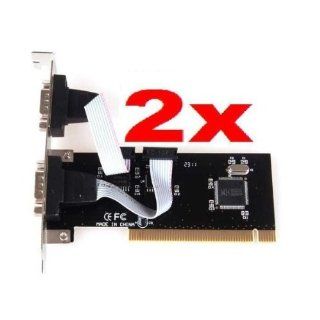 Neewer (2x) 2 Ports PCI to COM 9 pin Serial Port RS232 Card Adapter Computers & Accessories