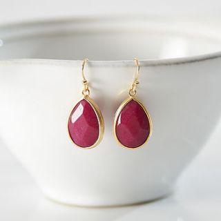 ruby sorbet teardrop earrings by simply suzy q