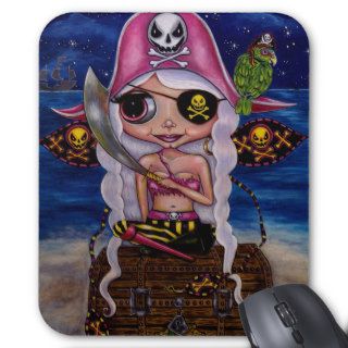 Pink Pirate Fairy Mouse Mat