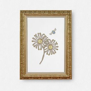 jewelled daisy limited edition print by anzu
