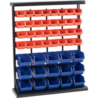Performance Tool Half Bulk Bin Storage Rack – 47 Bins, Model #W5193  Single Side Bin Units