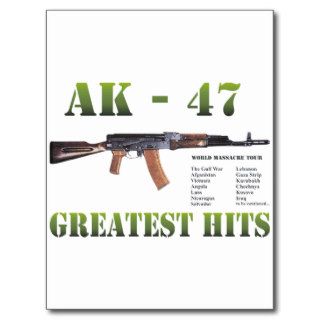 RARE NEW AK 47 KALASHNIKOV GUN POSTCARD