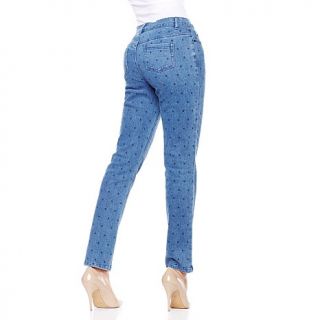 Polka Dot Stretch Denim Skinny Jeans