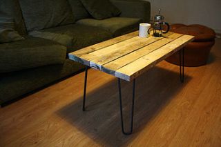 reclaimed wood coffee table by gas&air studios
