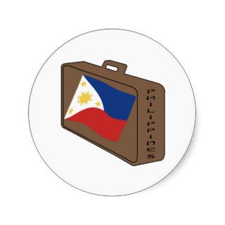 Philippines Luggage Round Sticker