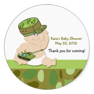 ARMY BABY MILITARY Baby Shower Favor Sticker