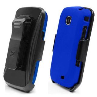 Samsung illusion / Proclaim i110 Blue Full Armor Protector Cover Hard Case + BeltClip Holster + NakedShield Invisible Screen Protector Cell Phones & Accessories