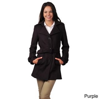 Ci Sono by Journee Juniors Belted Long Coat Journee Collection Juniors' Outerwear