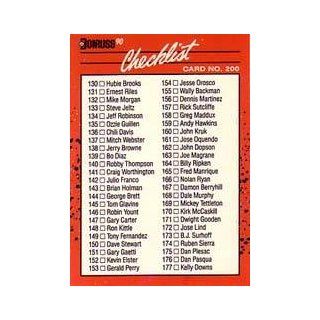 1990 Donruss #200A Checklist 130 231 Sports Collectibles