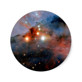 Stars WR 25 & Tr16 244 in Carina Nebula Round Stickers